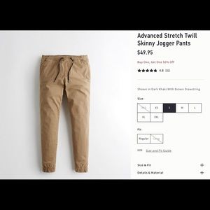 Hollister Twill Skinny Jogger Pant